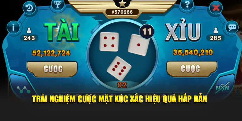 Trải nghiệm cược mặt xúc xắc hiệu quả hấp dẫn